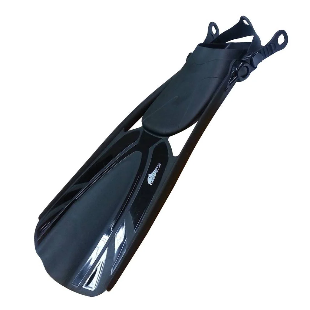 Deep Blue Speed 3 Fins Black - Black - L-XL