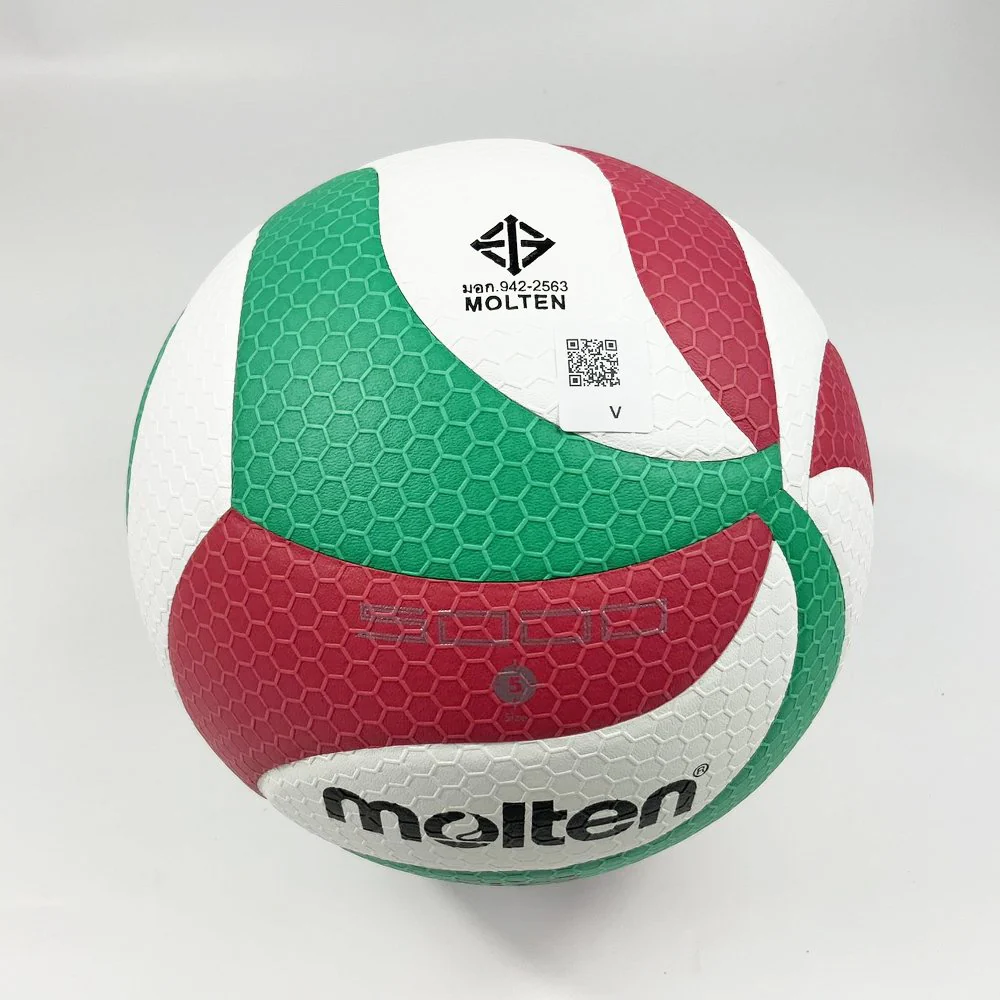 MOLTEN วอลเลย์บอล V5M5000 ลูกวอลเลย์ หนัง PU คุณภาพหนังนิ่มเป็นพิเศษ มีมอก. รุ่นแข่งขันนานาชาติ - Multi color - Volleyball Size 5