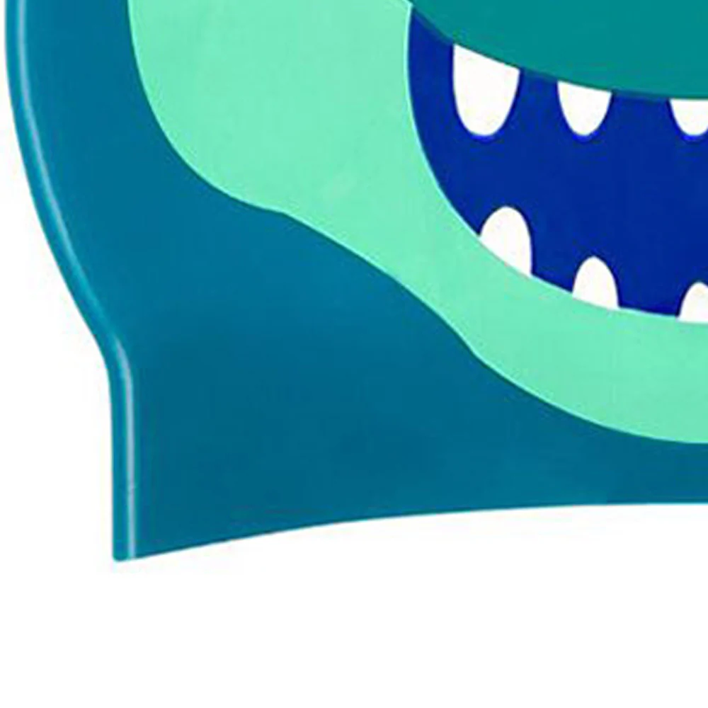 SPEEDO Junior Croc Printed Character Kids Swim Cap - Green - ONE SIZE