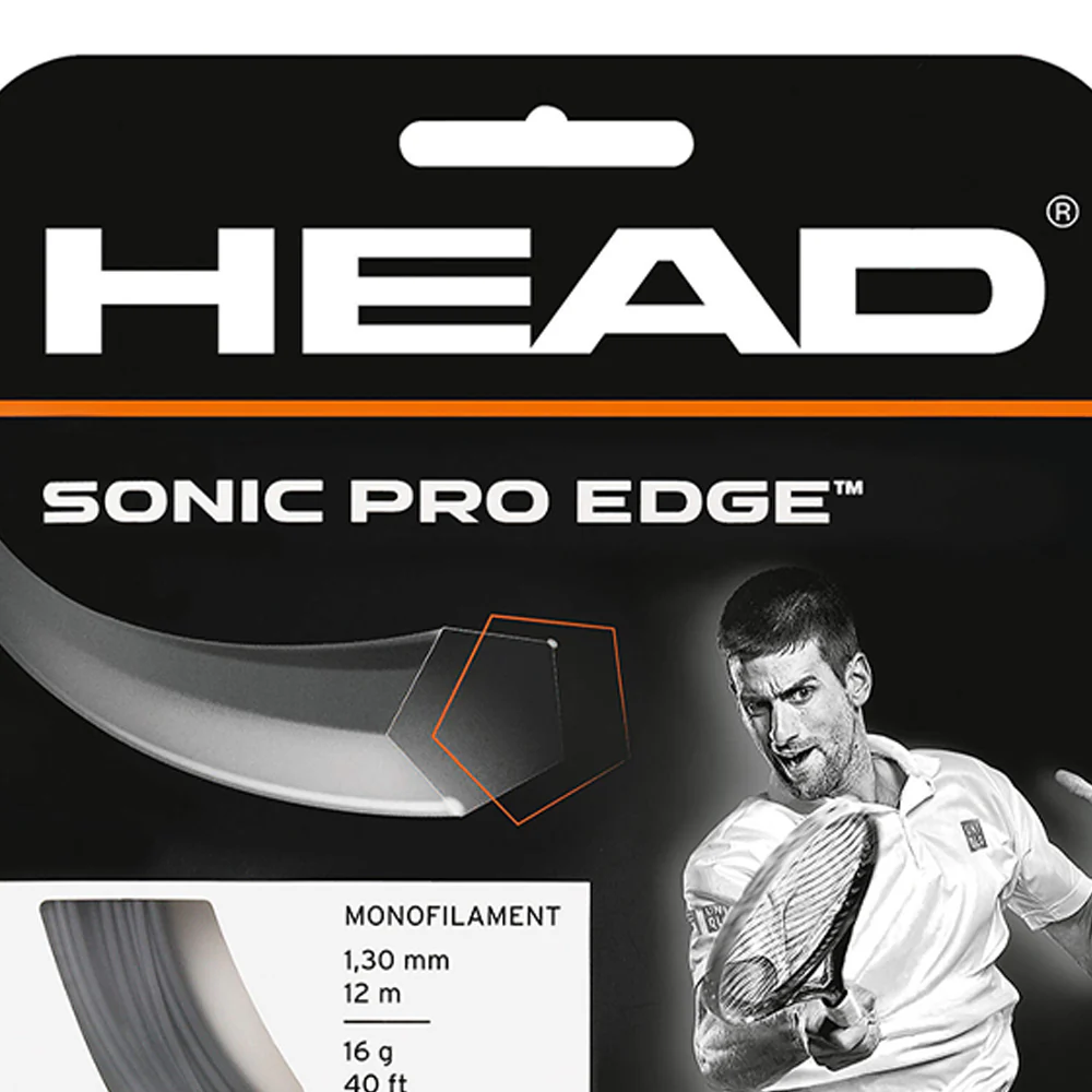 HEAD Sonic Pro Edge Set 16 Tennis String - Grey - ONE SIZE