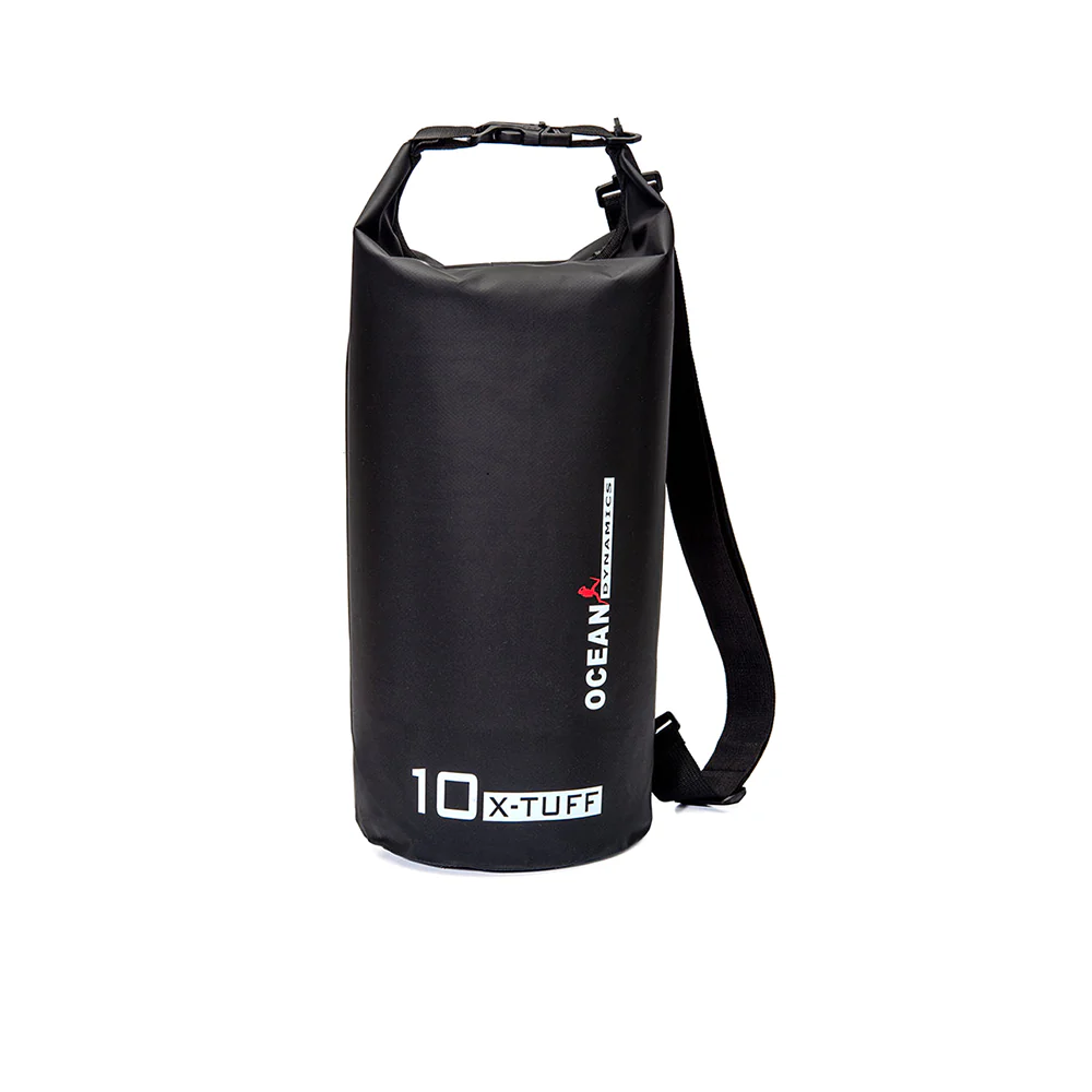 OCEANDYNAMIC Dry Bag 10L X-Tuff Unisex Waterproof Bag - Black - 10 LITRES