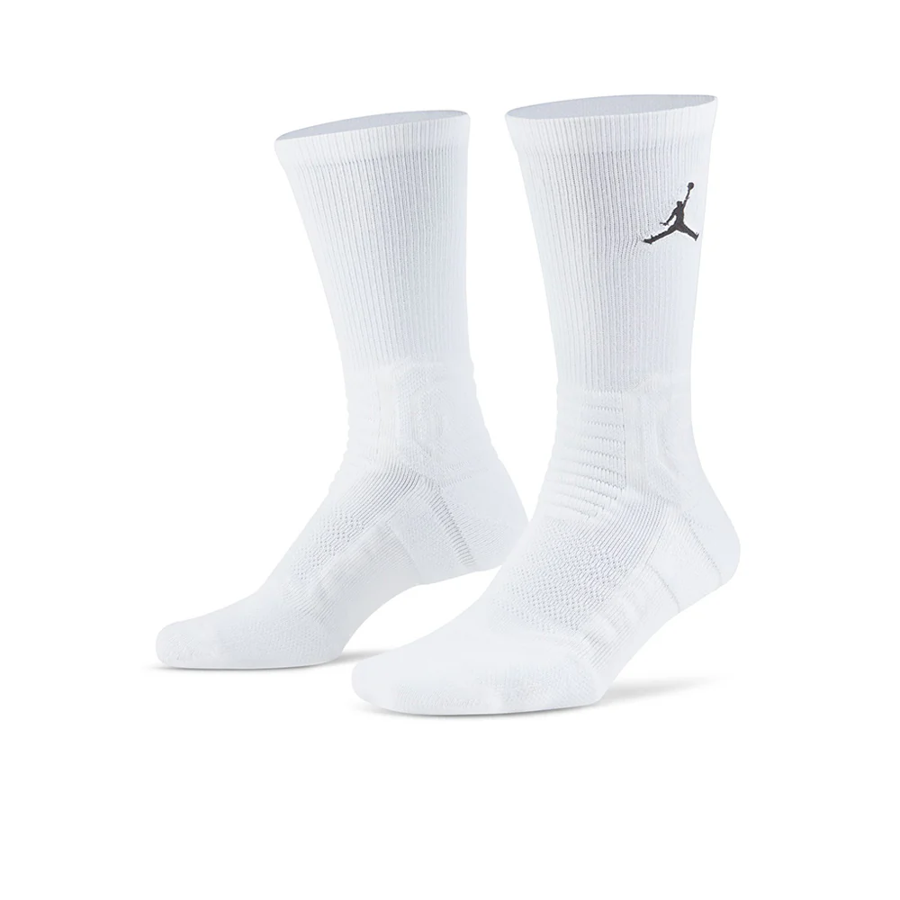 NIKE Jordan Flight Unisex Basketball Socks - White - L (US SIZE)