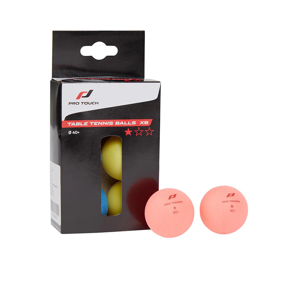 PRO TOUCH Pro Ball 1 Star Table Tennis Ball (6 Pieces) - Multi Color - ONE SIZE