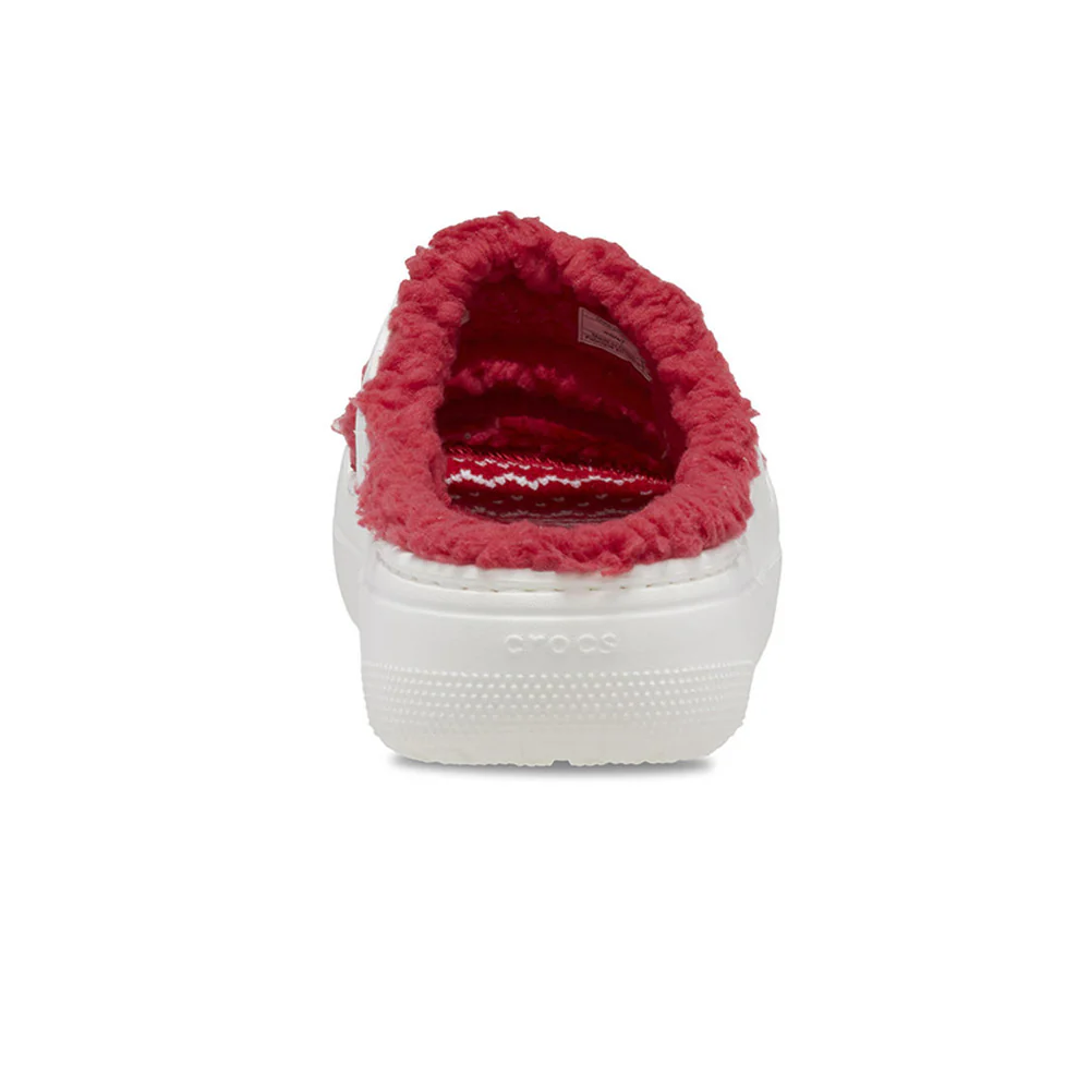 CROCS Classic Cozzzy Holiday Sweater Unisex Sandals - White - M4/W6