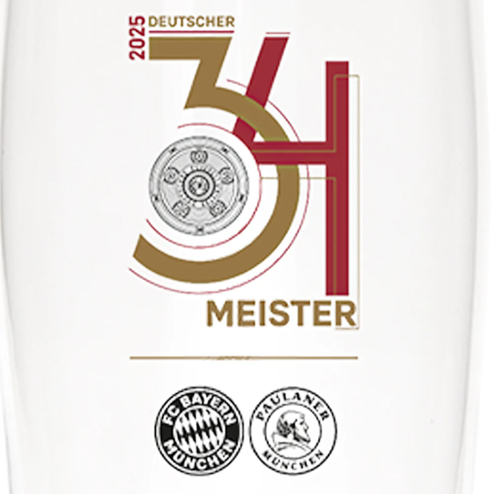 FC BAYERN MUNCHEN Bundesliga Winners 2024/25 Pint Glass - Clear - ONE SIZE