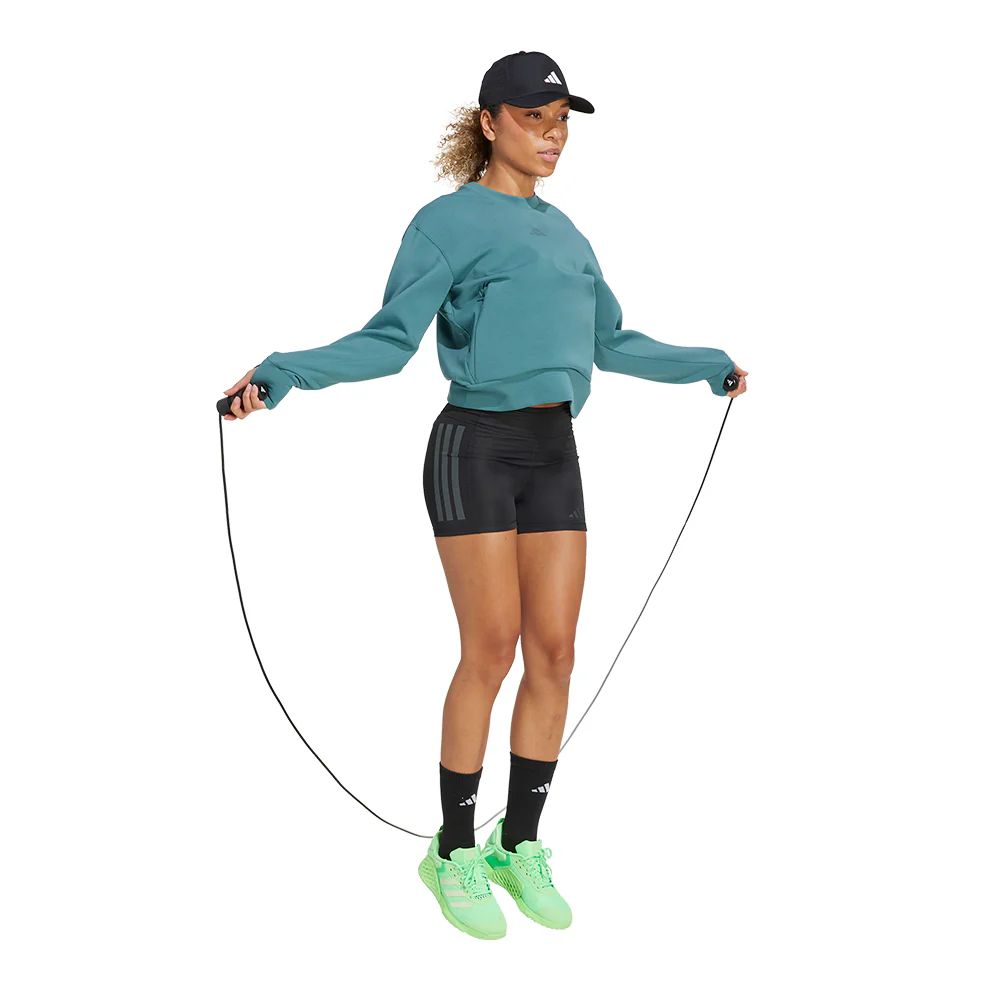 ADIDAS Designed-for-Training Warm-Up Women's Training Sweatshirt - Green - L (ASIAN SIZE)