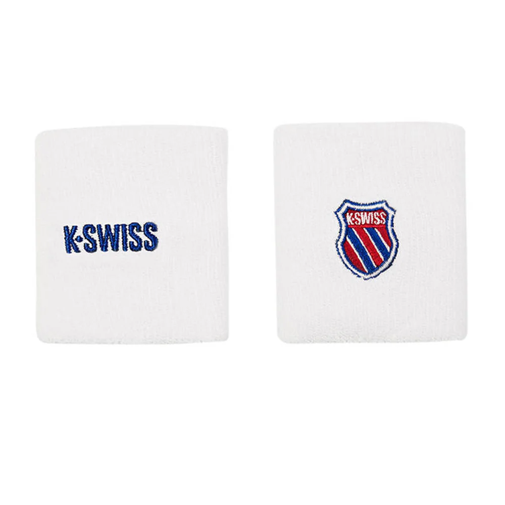 K-SWISS KSWFW24WBWHT Unisex Wristbands - White - ONE SIZE