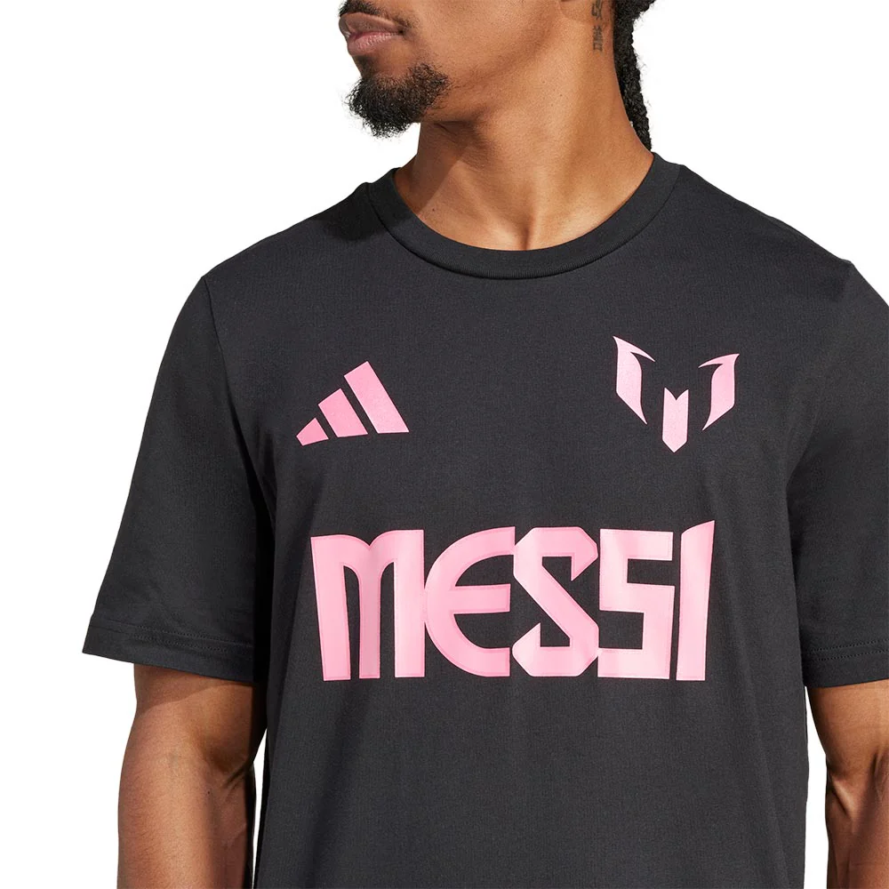 ADIDAS Messi Name and Number Graphic Men's Football T-Shirt - Black - 2XL (UK SIZE)