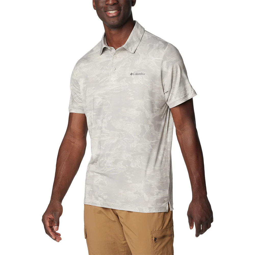 COLUMBIA Tech Trail™ Novelty Men's Hiking Polo Shirt - Beige - 2XL (US SIZE)