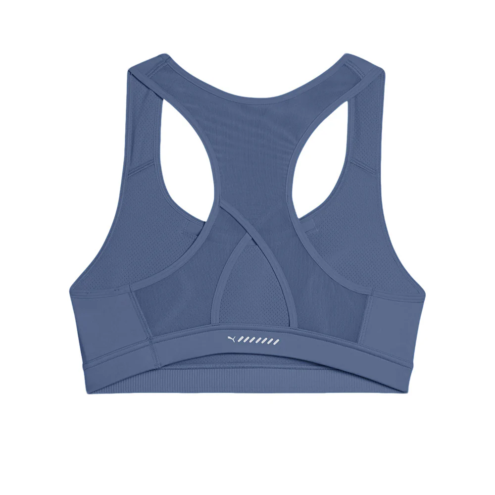 PUMA 4Keeps Women's Running Sports Bra - Blue - L (UK SIZE)