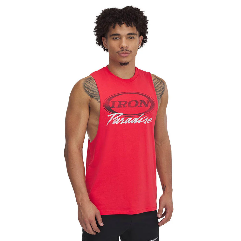 UNDER ARMOUR Project Rock Iron Men's Training Tank - Red - L (US SIZE)