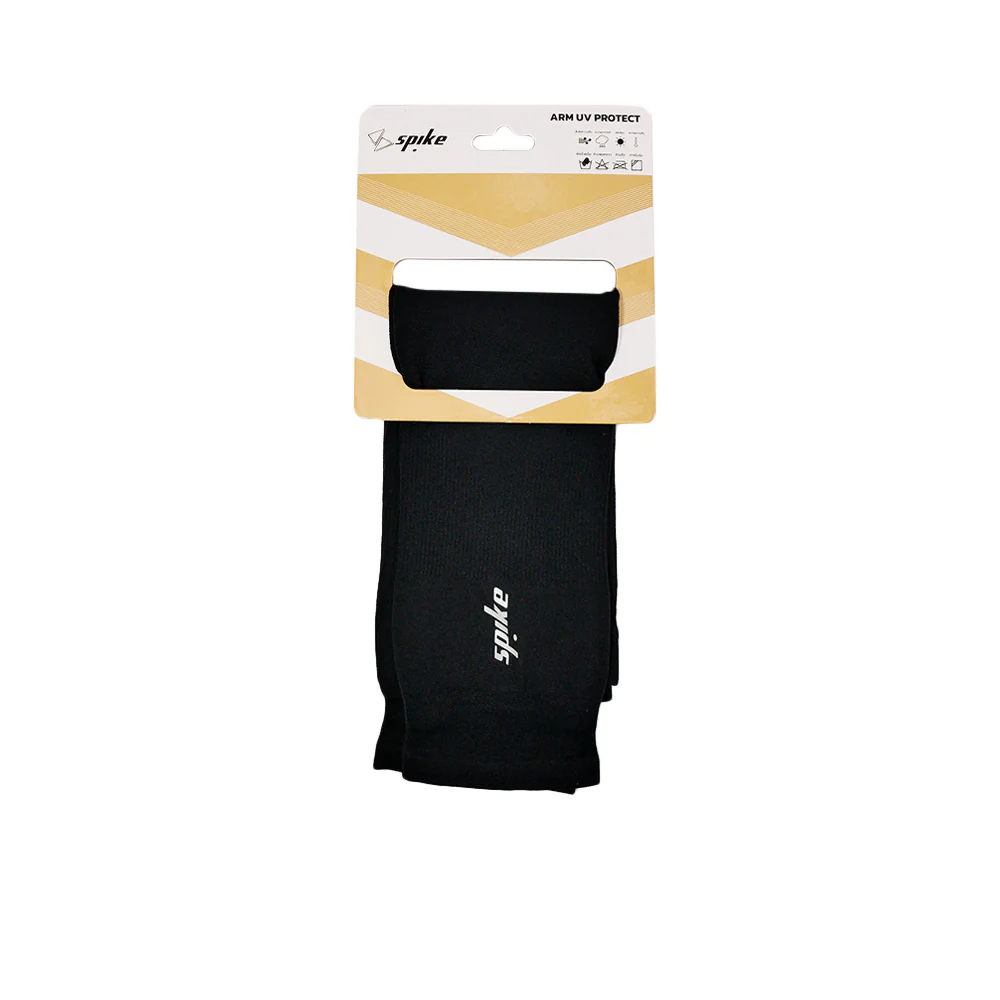 SPIKE Black Unisex Running Arm Sleeves - Black - ONE SIZE