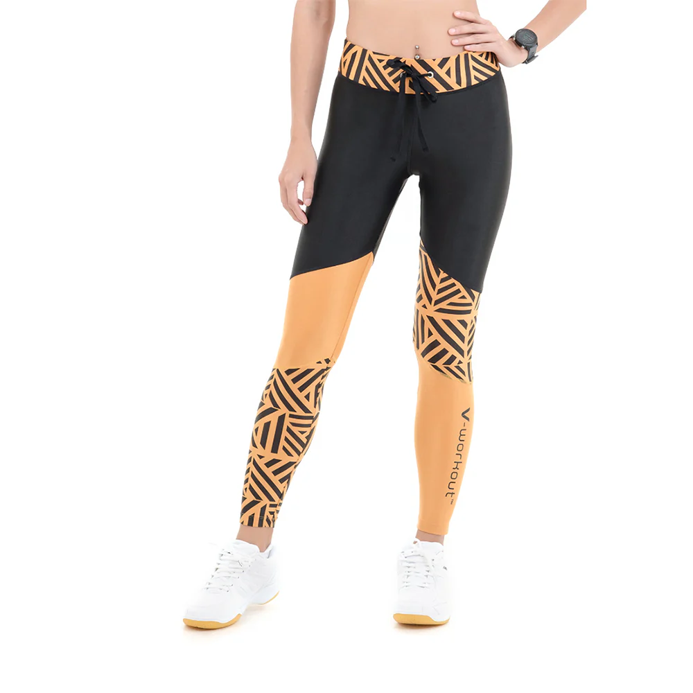 V-WORKOUT VWO001 Women's Training Pants - Orange - L (US SIZE)