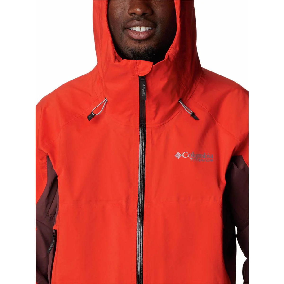 COLUMBIA Mazama Trail Rain Shell Men's Hiking Jacket - Red - L (US SIZE)