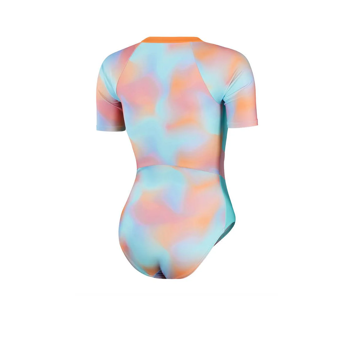 SPEEDO Short Sleeve One Piece Women's Swimsuit - Multi Color - UK 32