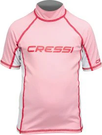 CRESSI Rash Guard Jr Short Sleeve Pink - Pink - Y 10