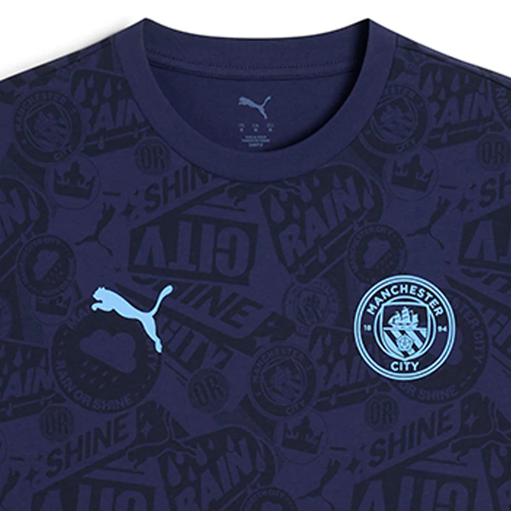 PUMA Manchester City FC 2025/26 ftblCULTURE Men's Football T-Shirt - Blue - 2XL (UK SIZE)