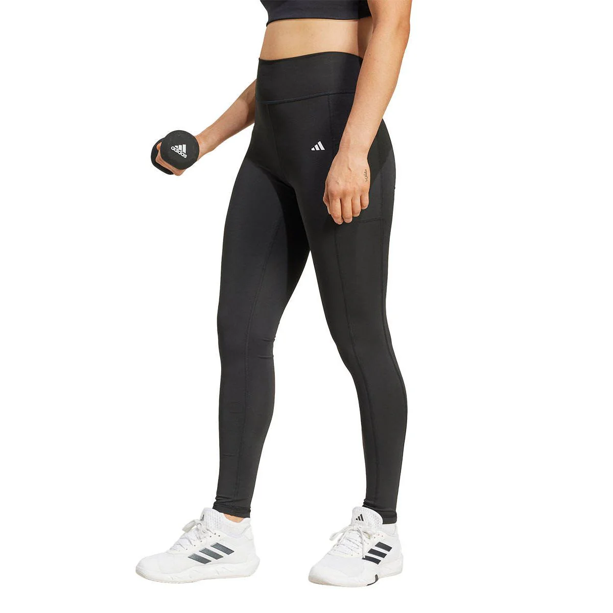 ADIDAS Optime Full-Length Women's Training Pants - Black - L (ASIAN SIZE)