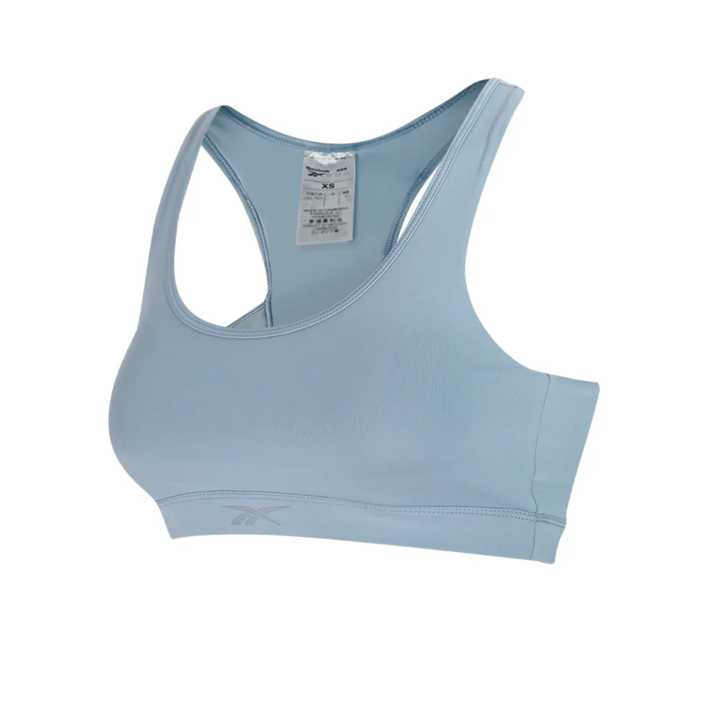 REEBOK Lux Racerback Women's Running Sports Bra - Blue - L (US SIZE)