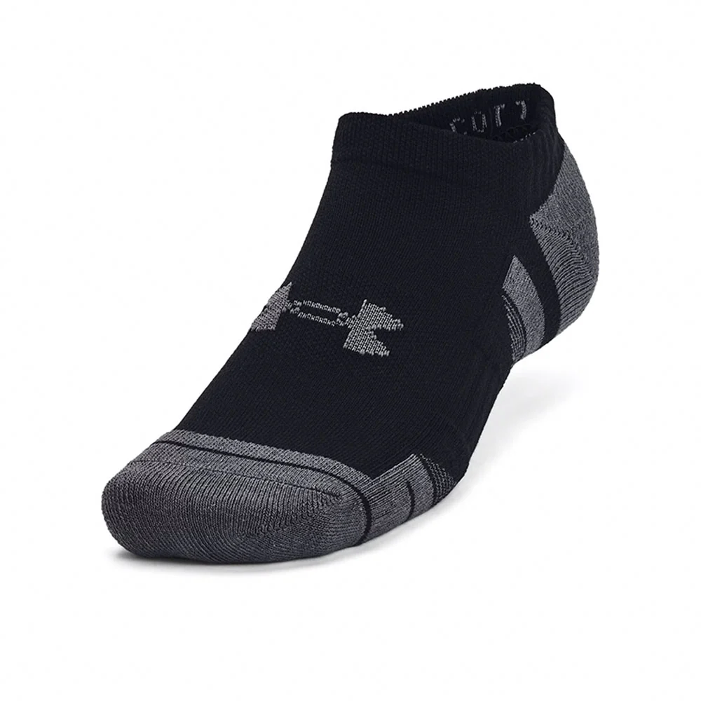 UNDER ARMOUR Performance Cotton No Show Unisex Socks (3 Pairs) - Black - L (US SIZE)