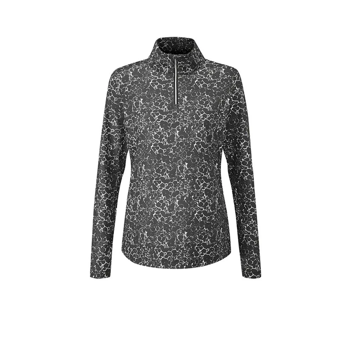 PING Lois Printed Polo Women's Sweatshirt - Black - UK 8