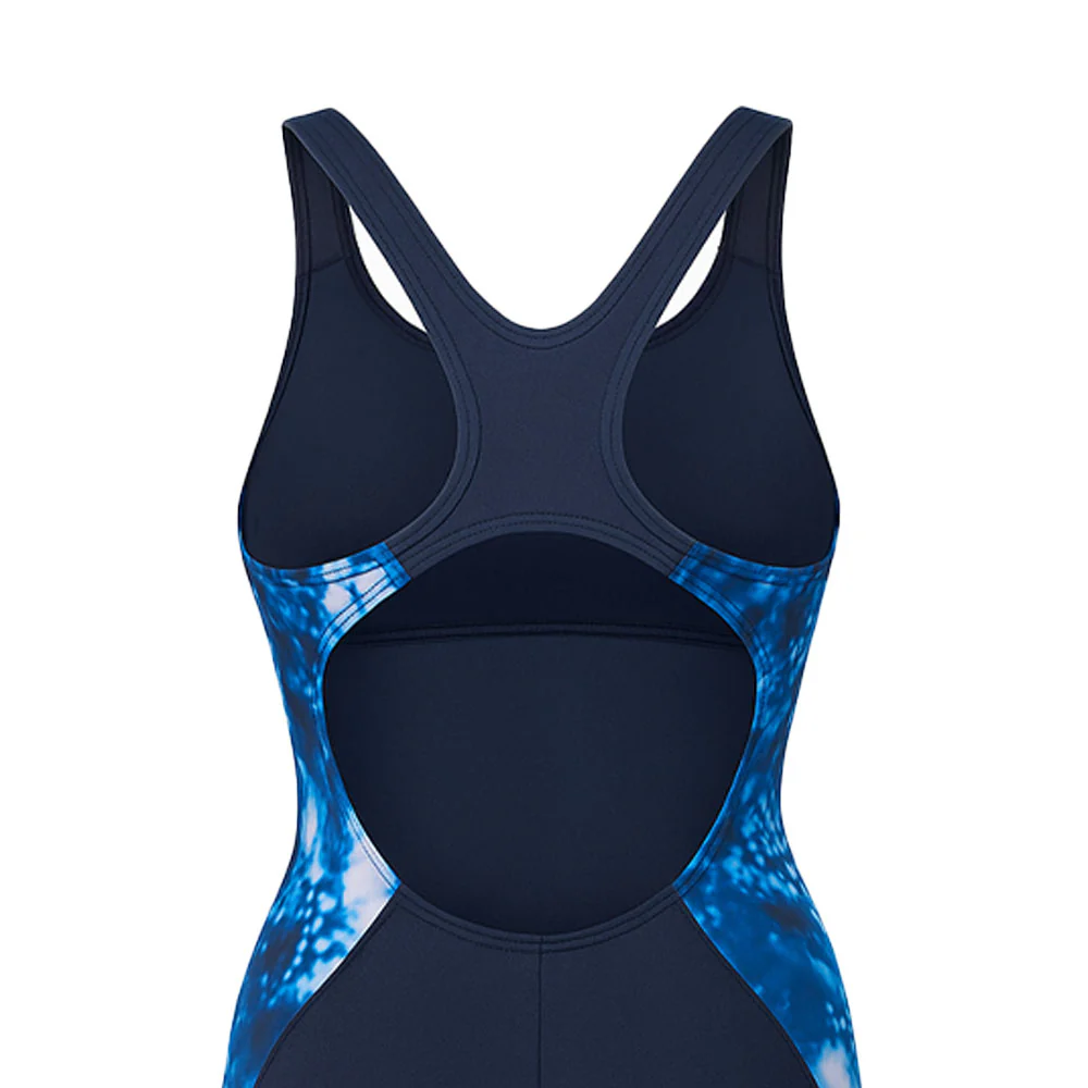 SPEEDO Digital Printed Legsuit Women's Swimsuit - Blue - 32 INCHES