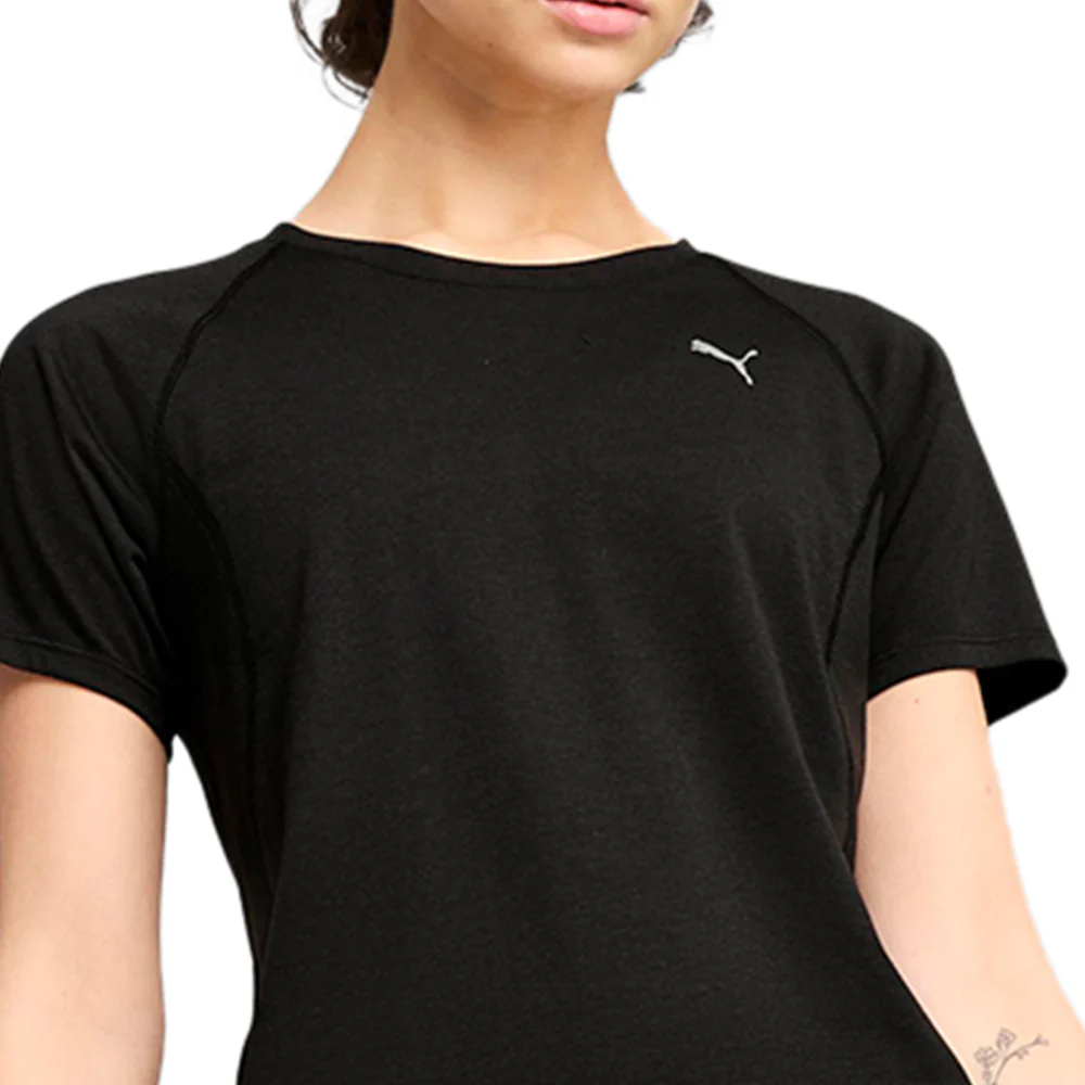 PUMA Velocity Tri-Blend Women's Running T-Shirt - Black - L (UK SIZE)