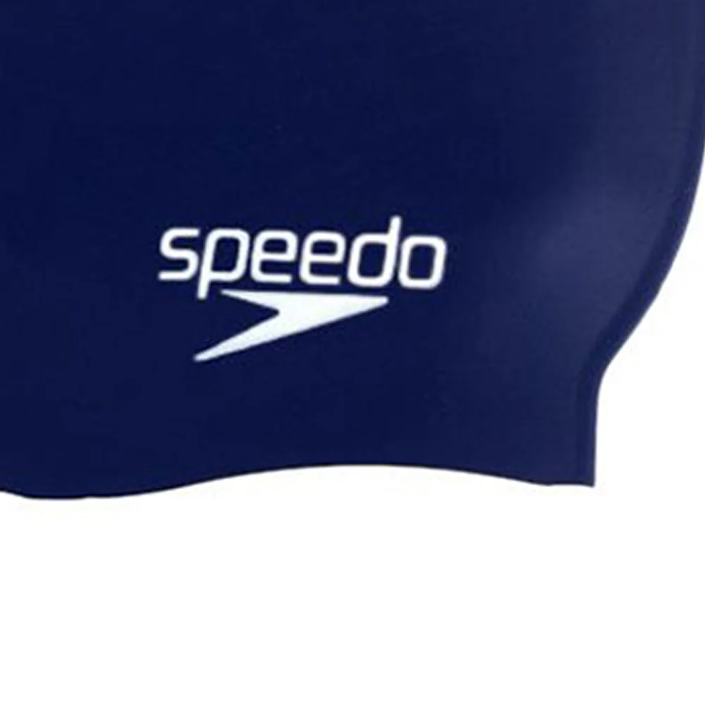 SPEEDO Plain Flat Silicone Unisex Swim Cap - Blue - ONE SIZE