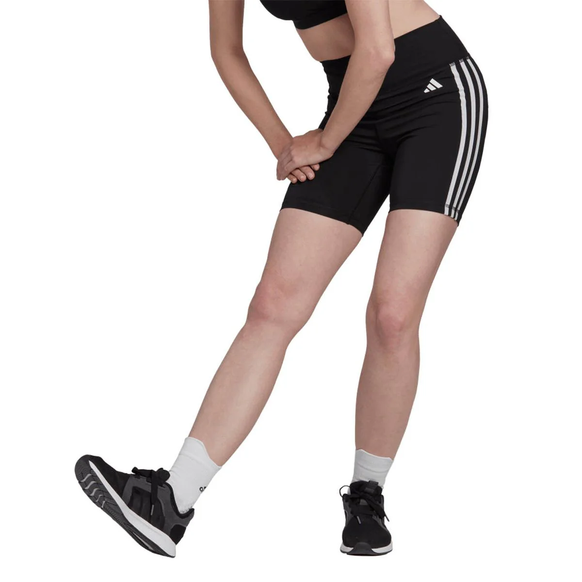 ADIDAS High Waisted Women's Training Shorts - Black - L (ASIAN SIZE)