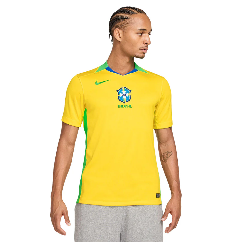 NIKE Men's Brazil (Women's Team) Home Stadium 2025/26 Jersey - Yellow - 2XL (US SIZE)