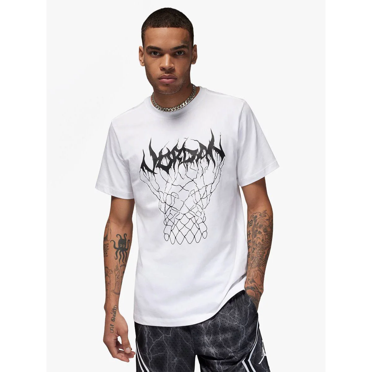 NIKE Jordan Dri-FIT Sport Men's Basketball T-Shirt - White - 2XL (US SIZE)