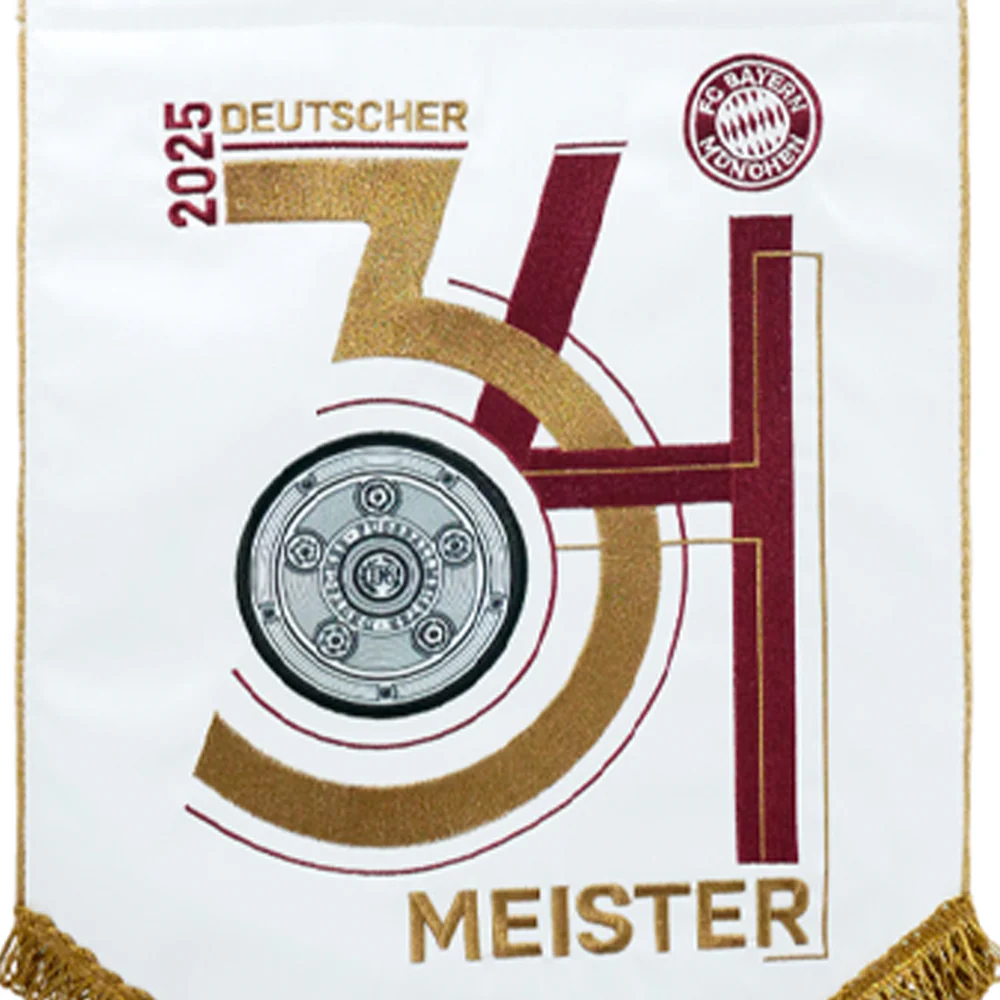FC BAYERN MUNCHEN Bundesliga Winners 2024/25 Pennant - White - ONE SIZE