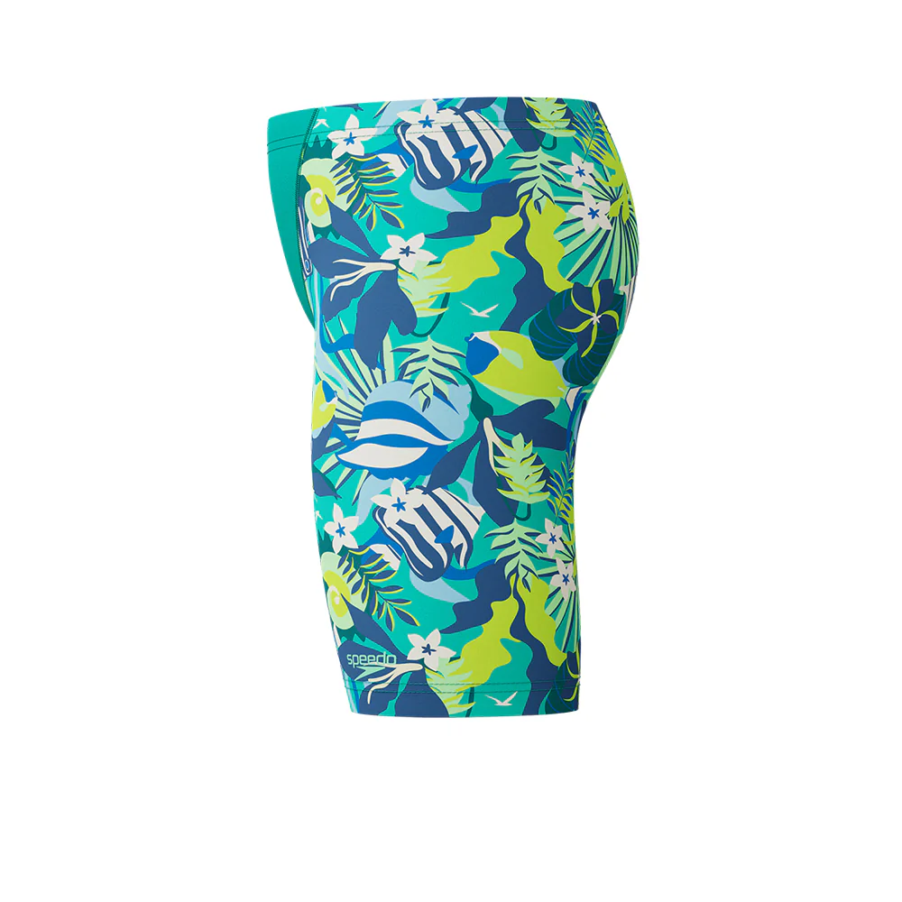 SPEEDO Allover V-Cut Jammer Boys Swim Shorts - Blue - 11-12 YEARS
