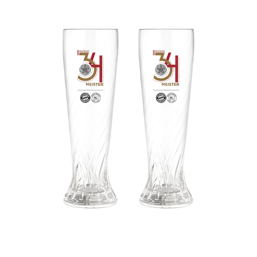 FC BAYERN MUNCHEN Bundesliga Winners 2024/25 Beer Glass - Clear - ONE SIZE