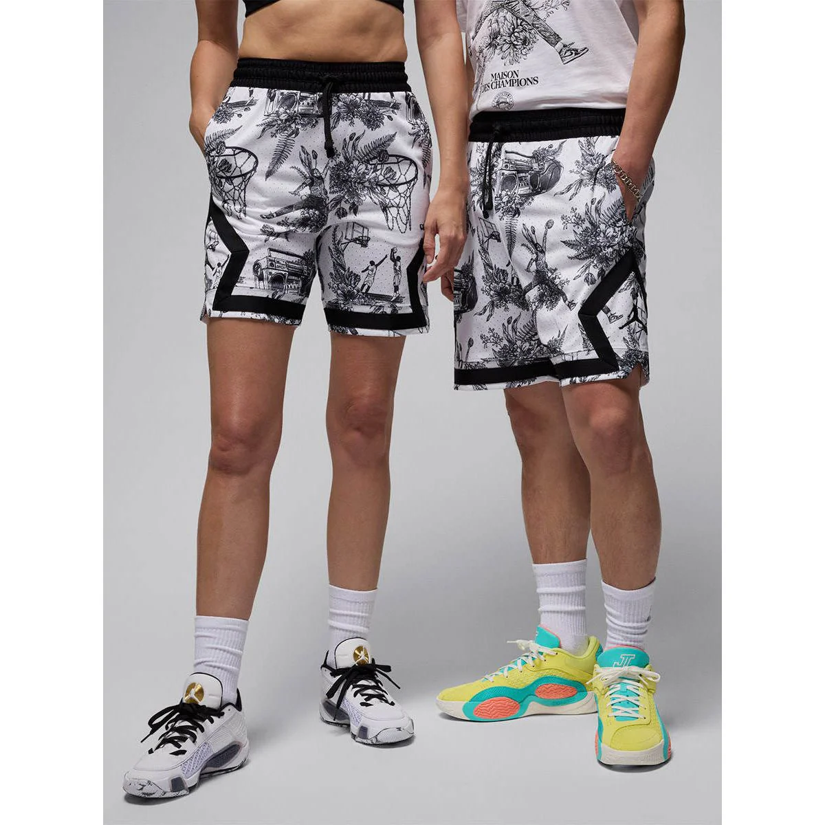 NIKE Jordan Sport Dri-FIT Printed Diamond Men's Basketball Shorts