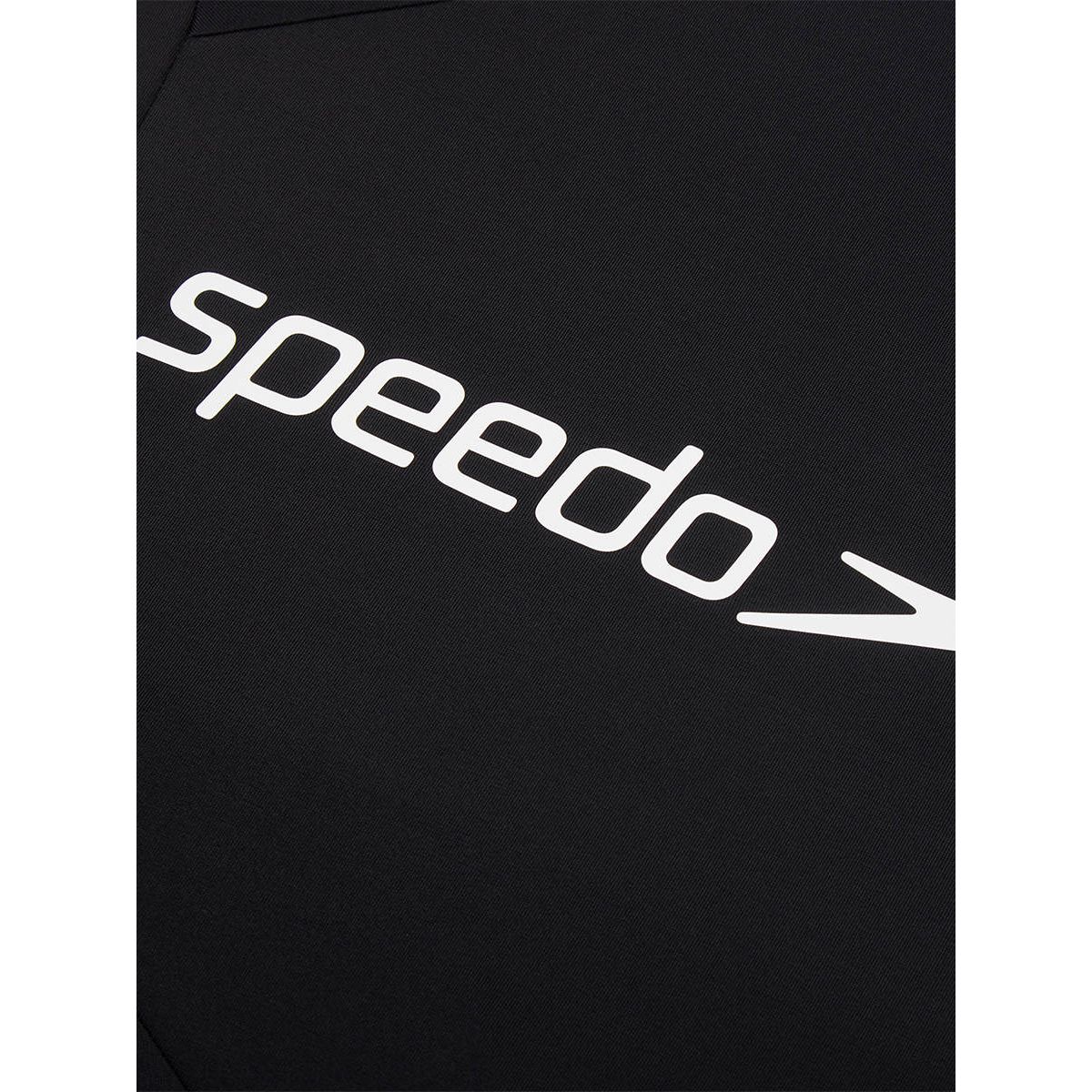 SPEEDO Zipped Long Sleeve Women's Rashguard - Black - L (UK SIZE)