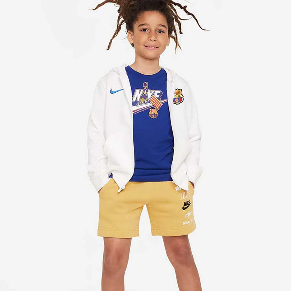NIKE F.C. Barcelona Kids Football T-Shirt - Blue - L (US SIZE)
