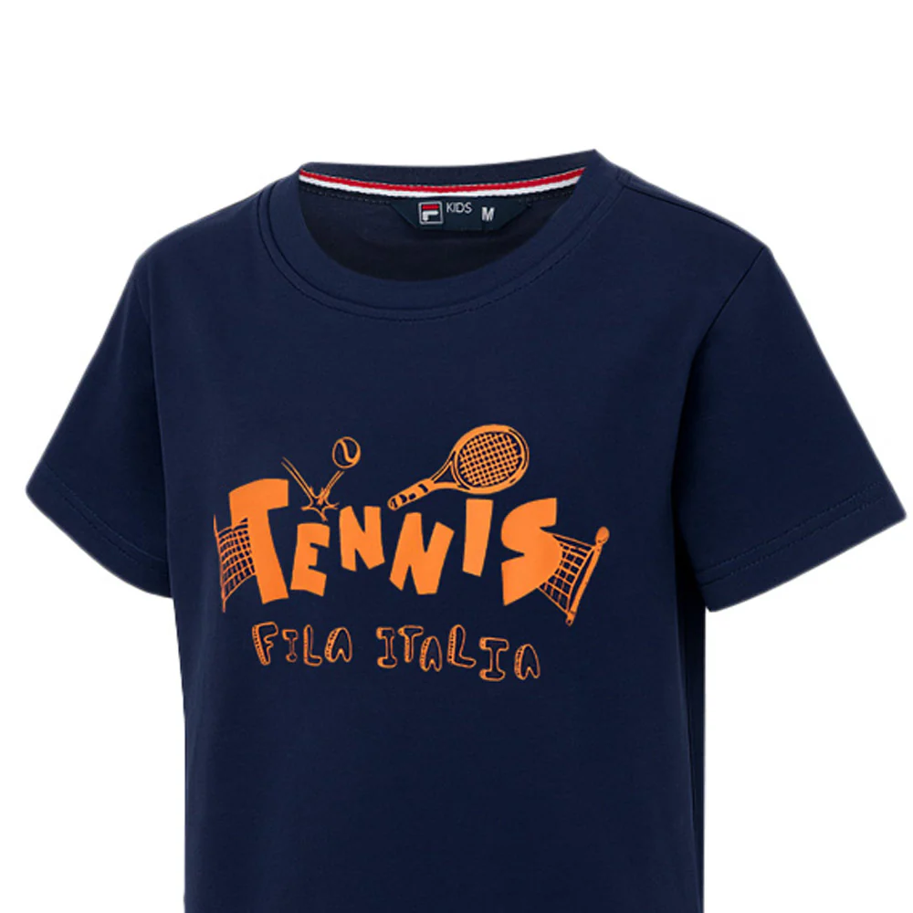 FILA Tennis Club Kids T-Shirt - Blue - 2XL (US SIZE)