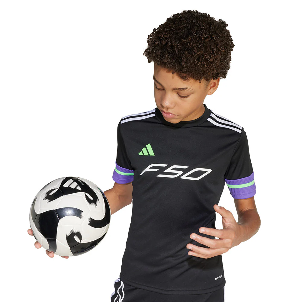 ADIDAS F50 Kids Football Jersey - Black - 128 CM
