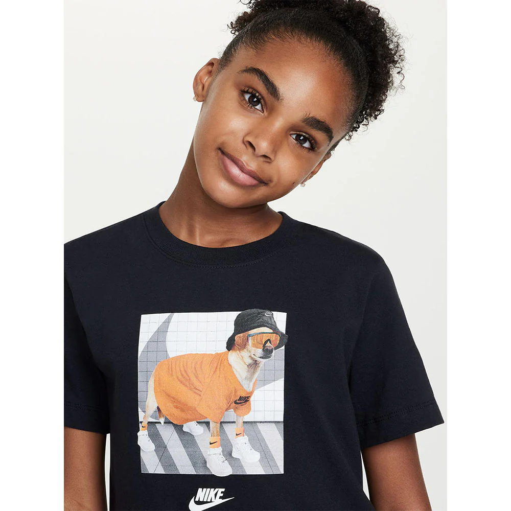 NIKE Sportswear Girls T-Shirt - Black - L (US SIZE)