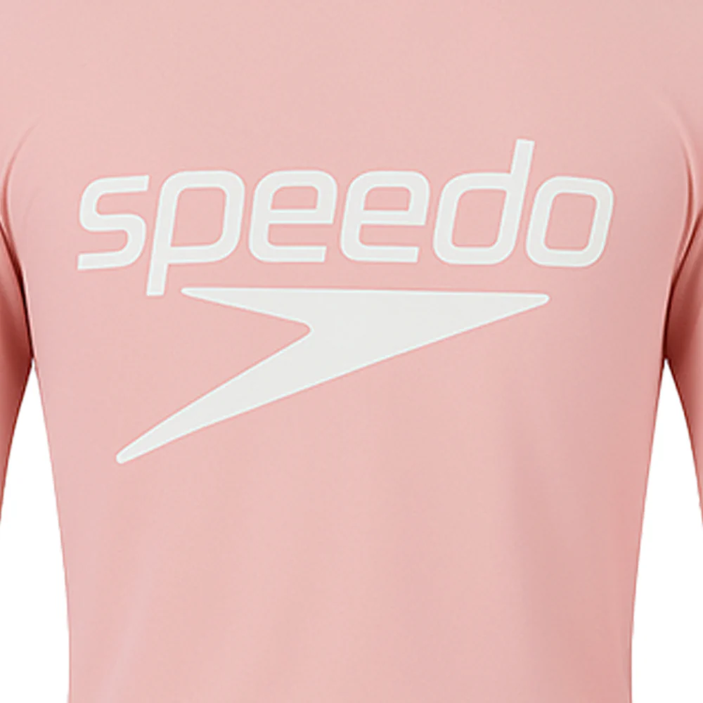 SPEEDO 'Wavechasers 2.0' Sweet Sun Protection Logo Crop Zip Women's Jacket - Pink - 2XL (UK SIZE)