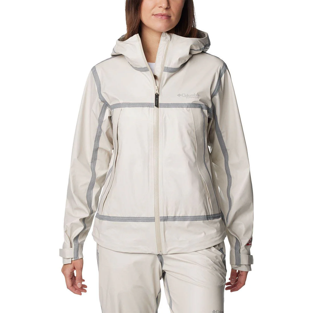 COLUMBIA Wyldwood™ Waterproof Hiking Shell Women's Jacket - Beige - L (US SIZE)