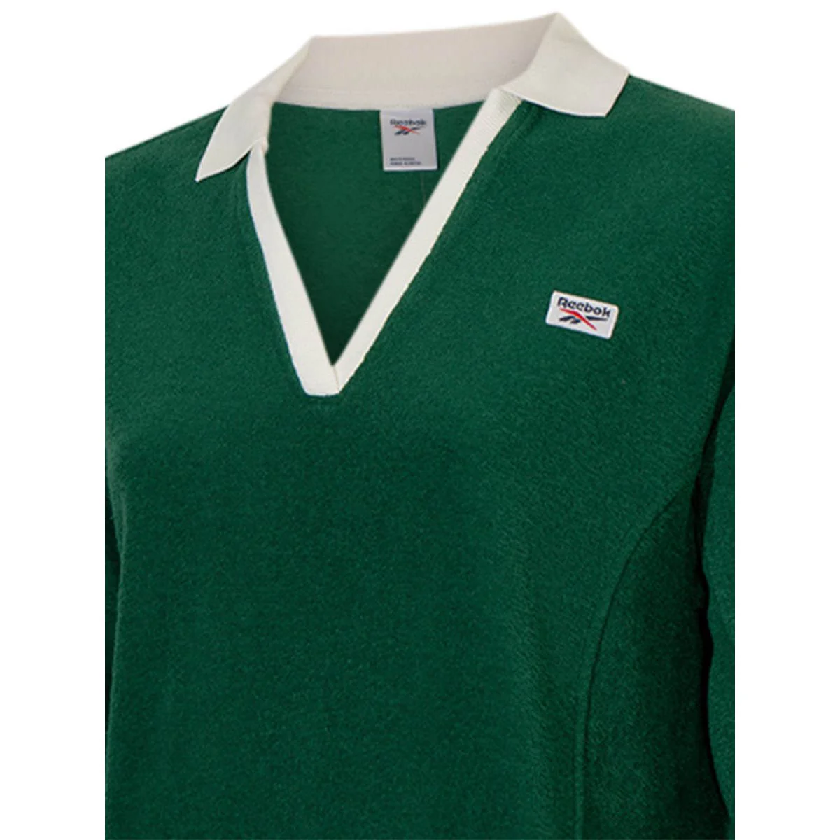 REEBOK Classics Court Sport Cover-Up Women's Sweatshirt - Green - L (US SIZE)