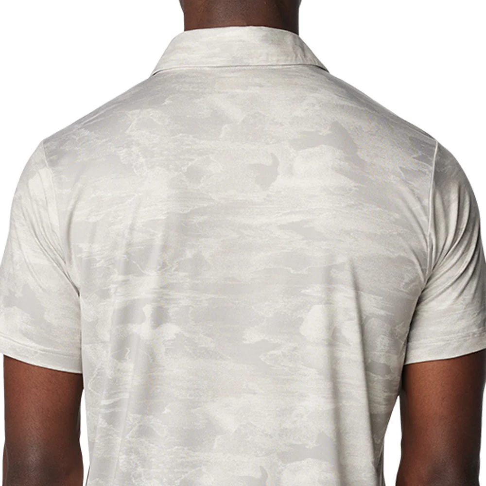 COLUMBIA Tech Trail™ Novelty Men's Hiking Polo Shirt - Beige - 2XL (US SIZE)