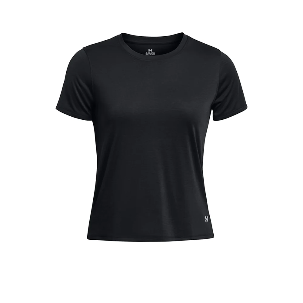 UNDER ARMOUR Launch  Short Sleeve Women's Running T-Shirt - Black - L (US SIZE)