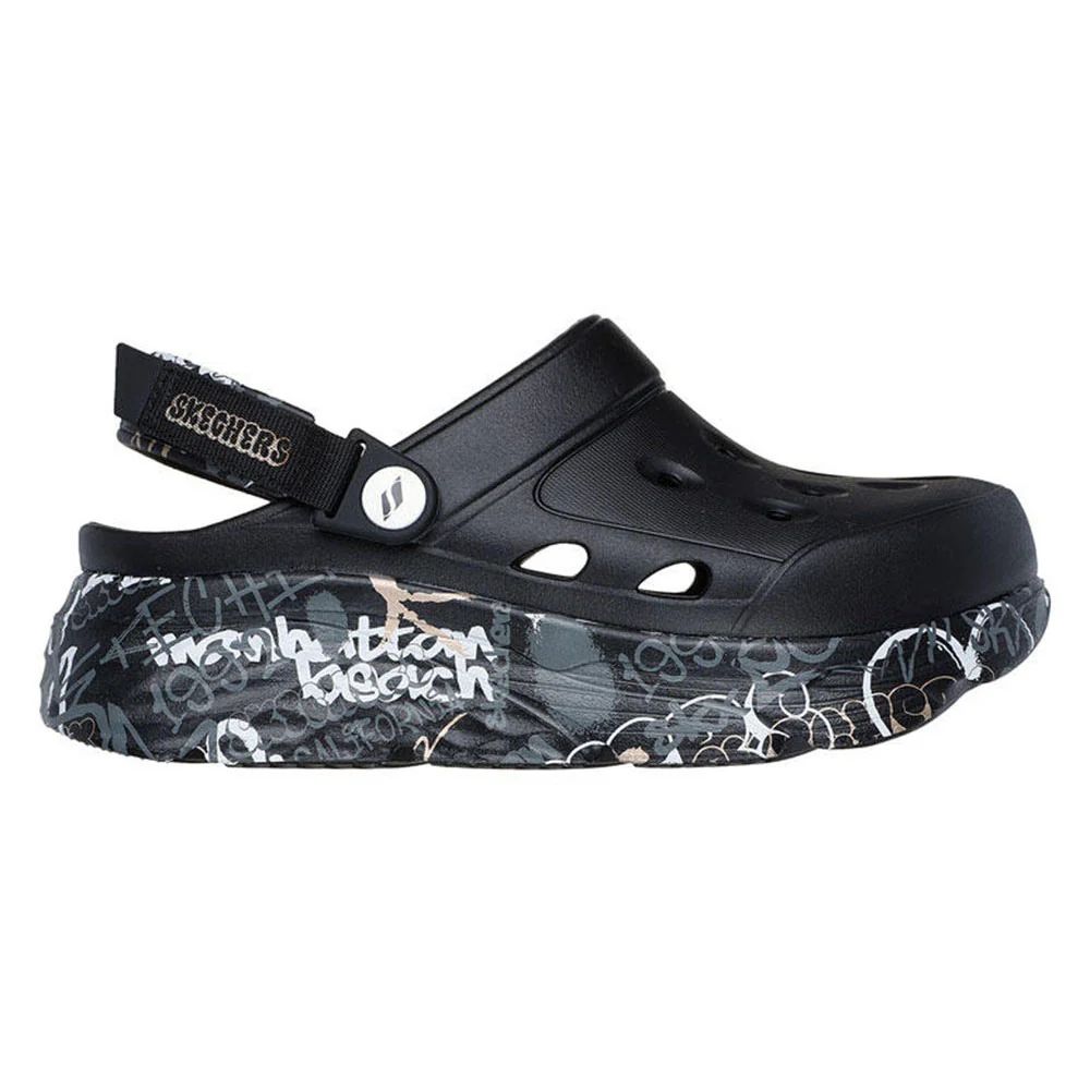 SKECHERS Foamies Max Cushioning - Wildstyle Women's Sandals - Black - US 10