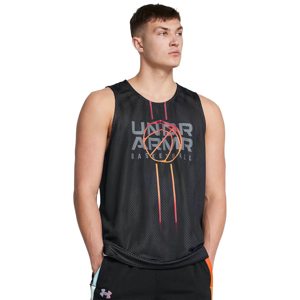 UNDER ARMOUR Zone Reversible Men's Basketball Tank - Black - 2XL (US SIZE)