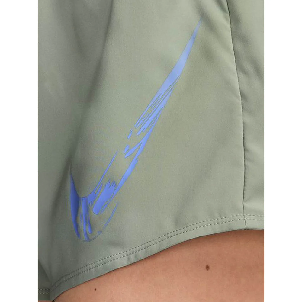 NIKE One Dri-FIT Mid-Rise Brief-Lined Graphic Women's Running Shorts - Green - L (ASIAN SIZE)