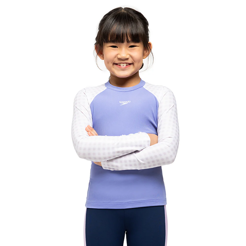 SPEEDO Splash & Learn 2.0 Long Sleeve Girls Rashguard - Purple - 11-12 YEARS