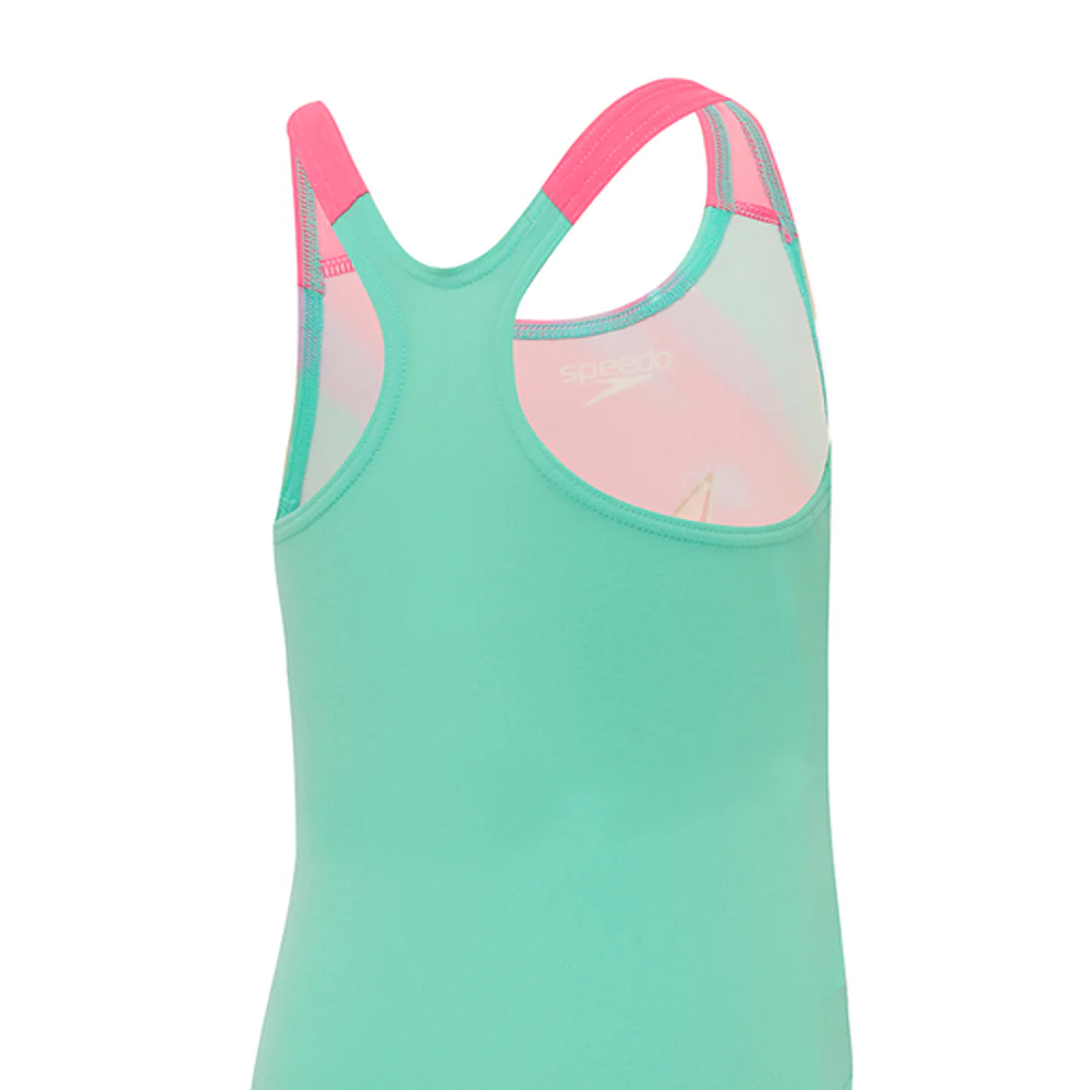SPEEDO Placement Girls Swimsuit - Multi Color - 12-18 MONTHS